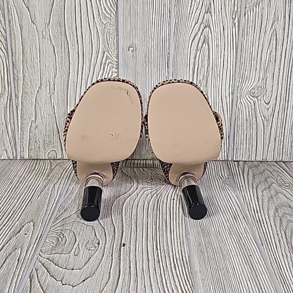 BCBGeneration Lexana Animal Print Leather Heeled Sandals Womens Size 5 - Picture 7 of 14